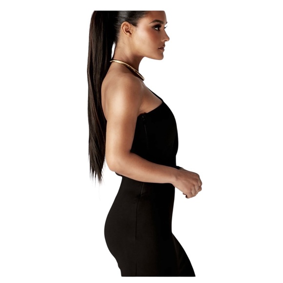 NWT Alieva Abigail One Sleeve Maxi Dress in Black Sz. L - Picture 8 of 13